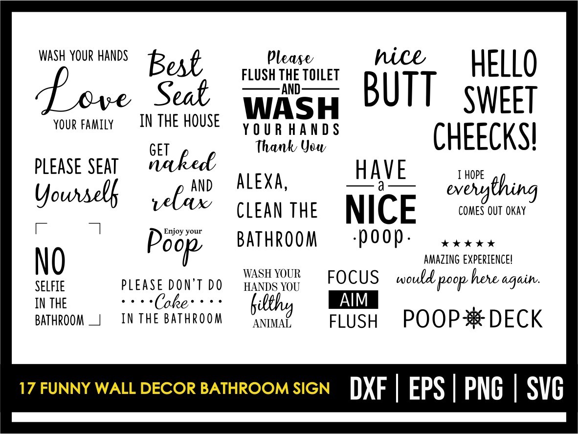 Funny Wall Decor Bathroom Sign Svg Vectorency Hot Sex Picture