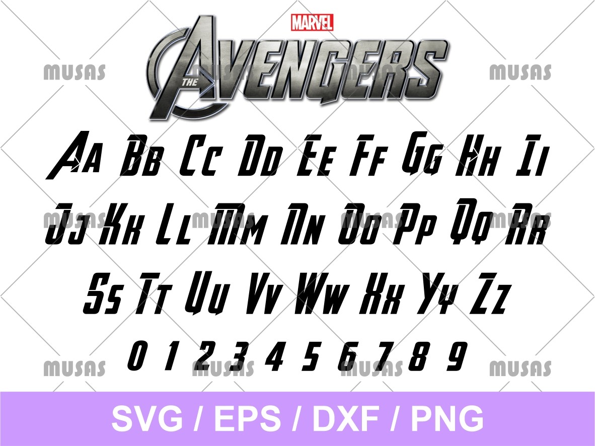 The Avengers Font SVG Vectorency