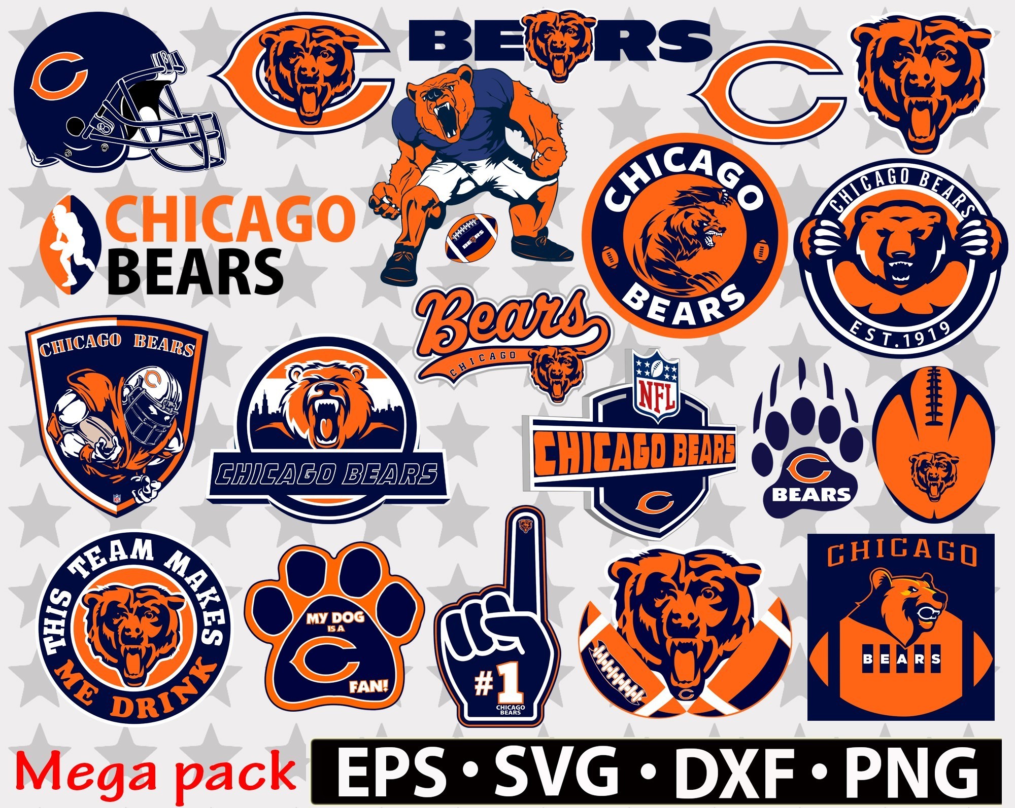 NFL Chicago Bears SVG, SVG Files For Silhouette, Chicago Bears Files For  Cricut, Chicago Bears SVG, DXF, EPS, PNG Instant Download. Chicago Bears  SVG, SVG Files For Silhouette, Chicago Bears Files For