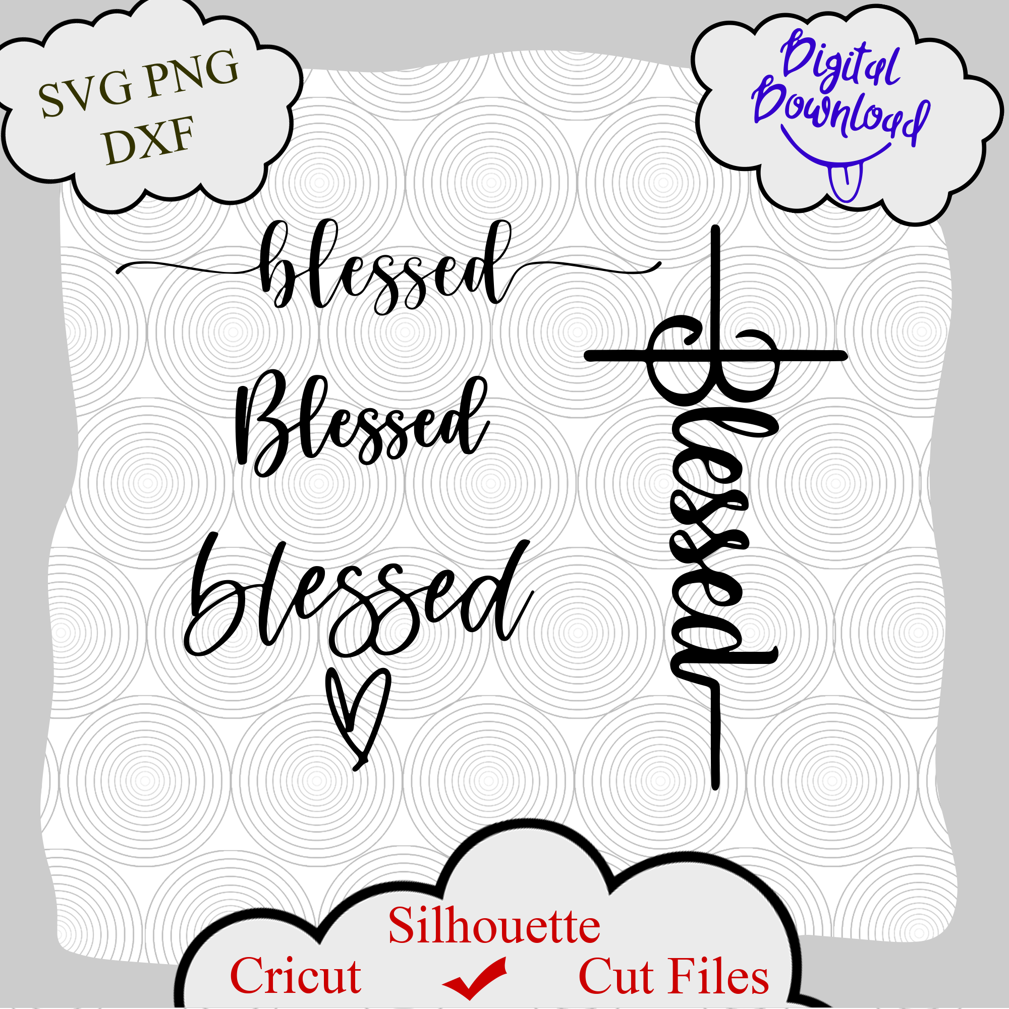 Religious svg instant download blessed cross SVG Blessed SVG file commercial use, Christian svg