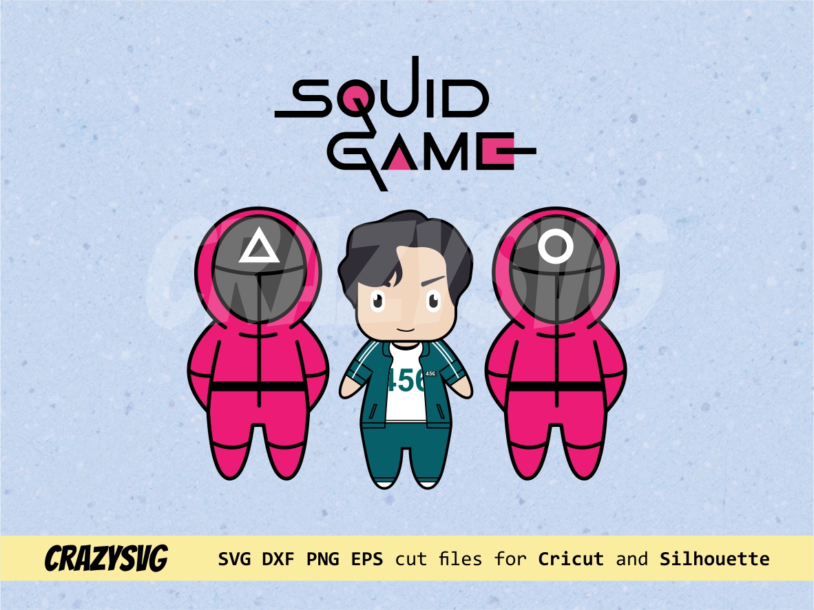 456 Squid Game Soldiers SVG Clipart | Vectorency
