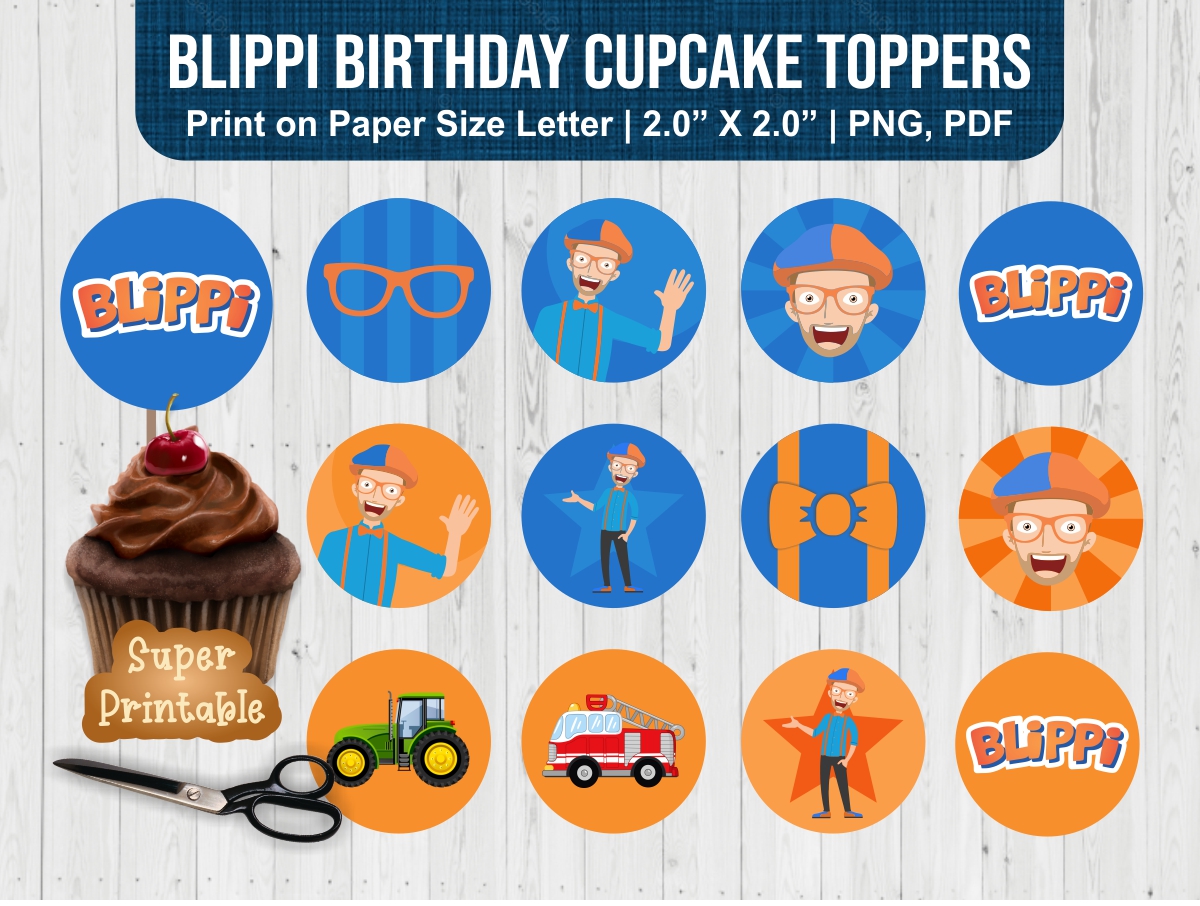 Blippi Cake Topper Printable Francesco Printable