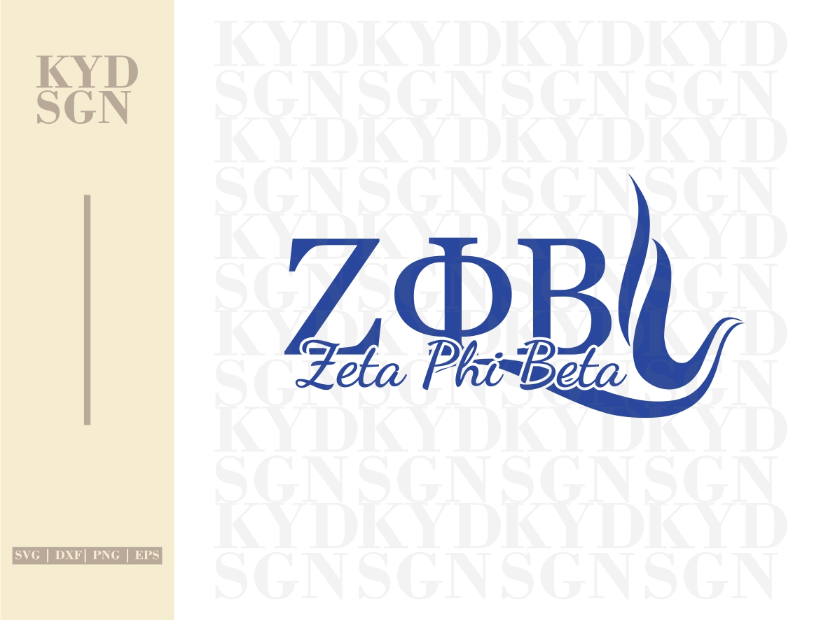 Zeta Phi Beta Sorority SVG Cut File Vectorency