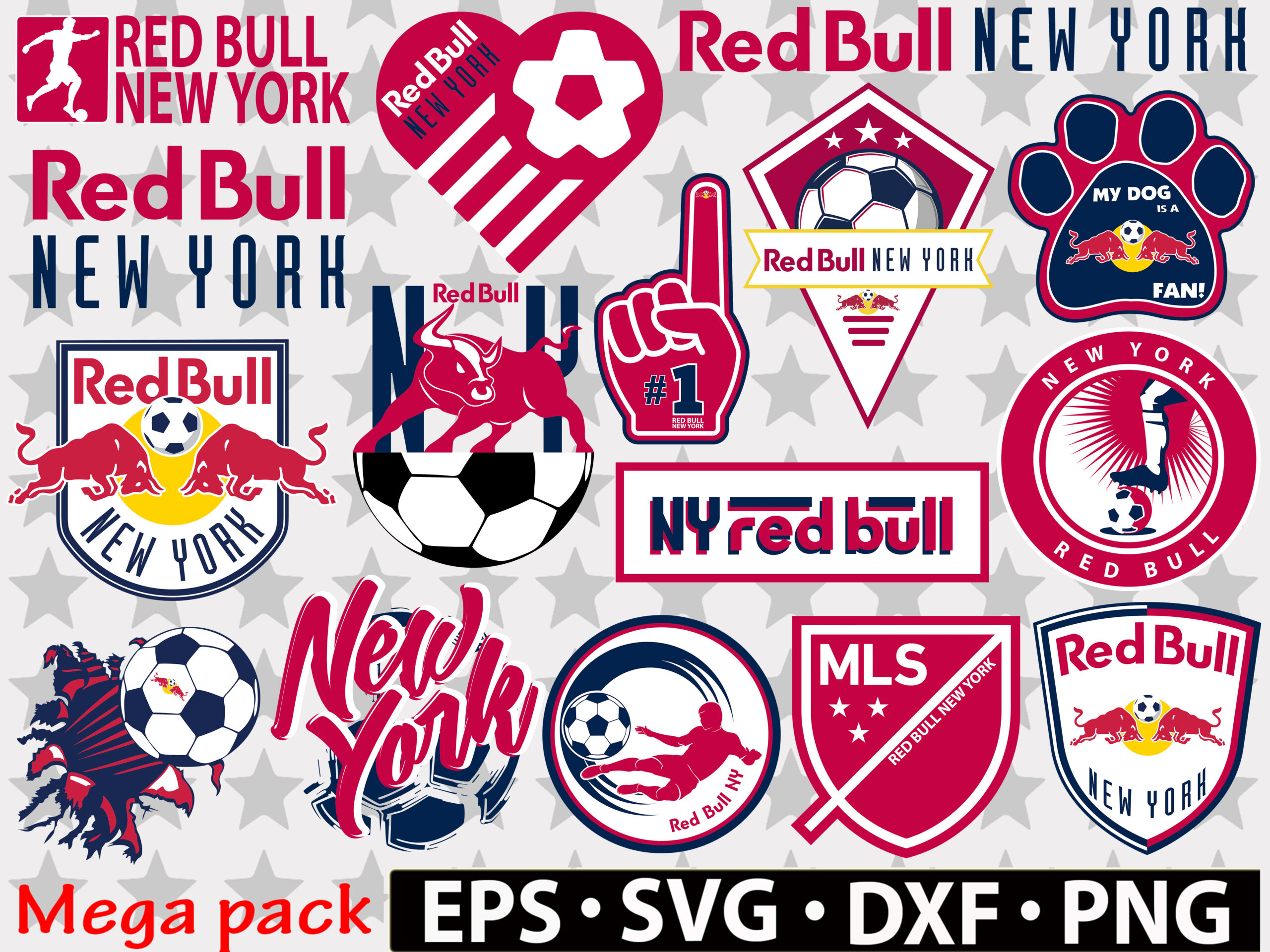 Mls New York Red Bulls Svg Svg Files For Silhouette New York Red Bulls Files For Cricut New York Red Bulls Svg Dxf Eps Png Instant Download New York Red Bulls Svg