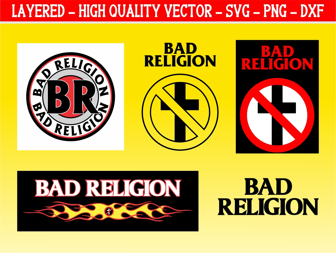 Bad Religion Band Logo SVG Clipart Bundle Vectorency