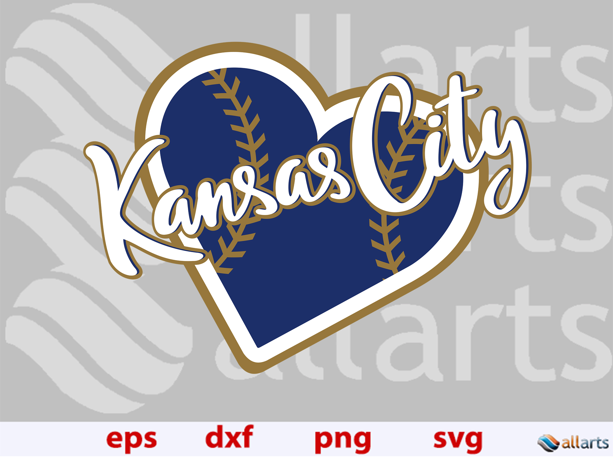 Kansas City ballheart SVG, Kansas City baseball heart svg, Kansas City