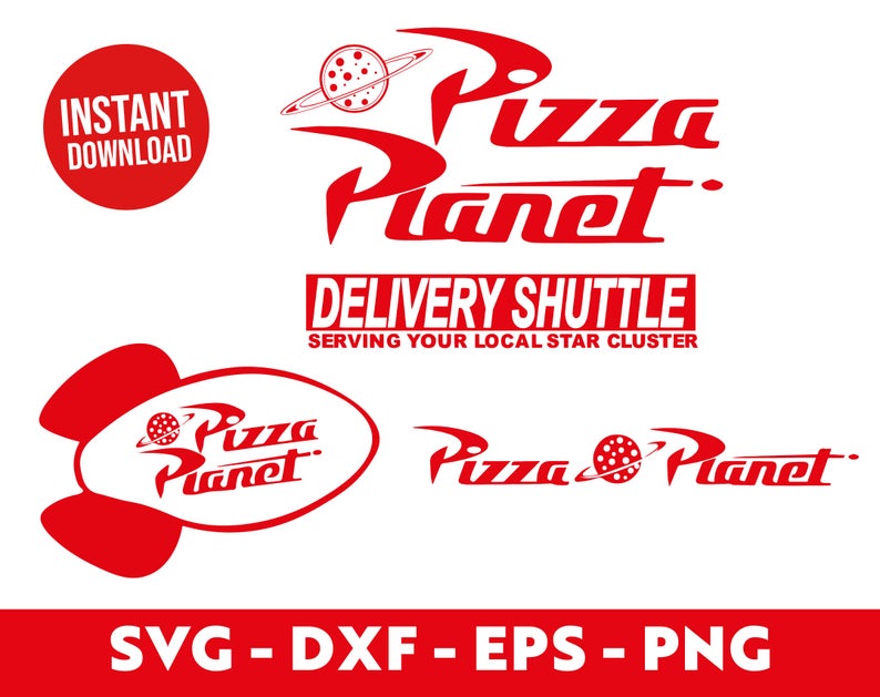 Pizza Planet SVG Bundle Pizza Planet Logo Cut File Instant Download