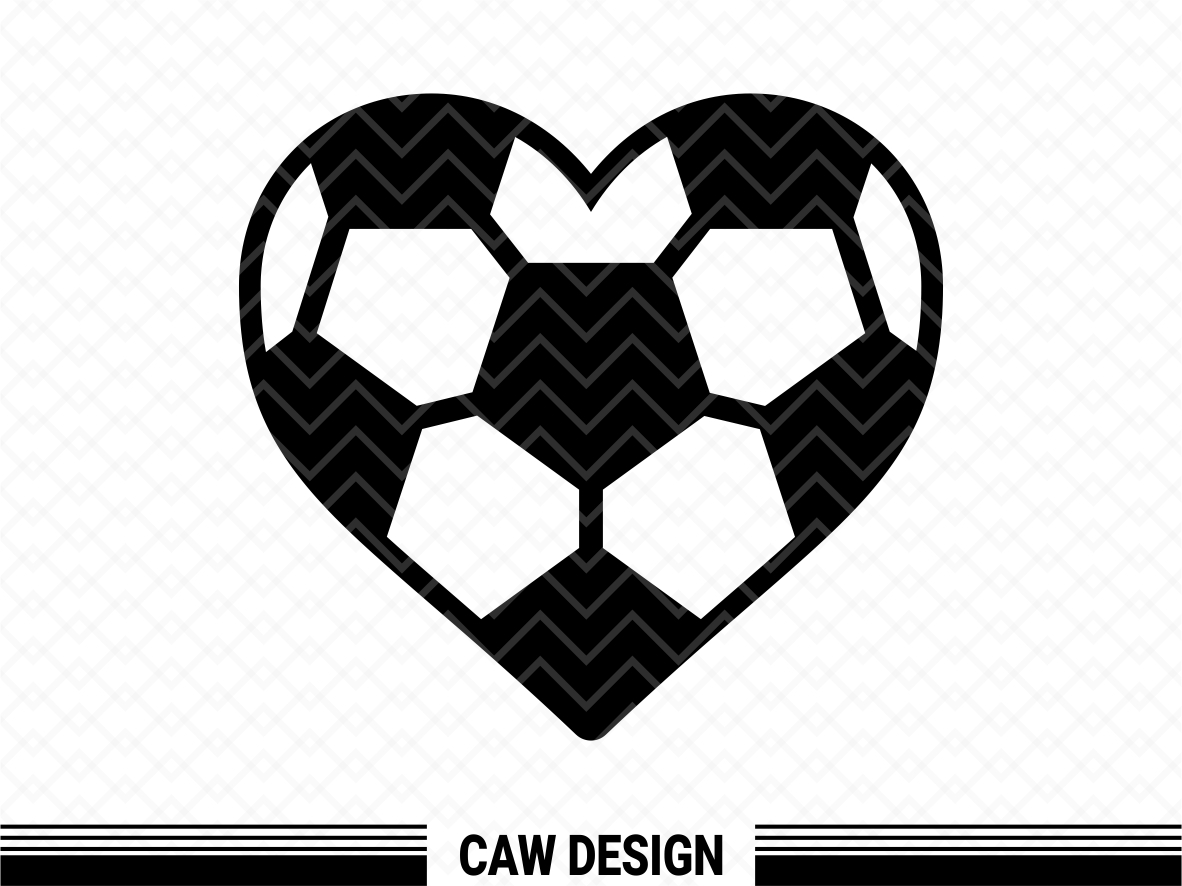 Soccer Heart SVG Football Love Fans PNG EPS Vector Graphics Vectorency