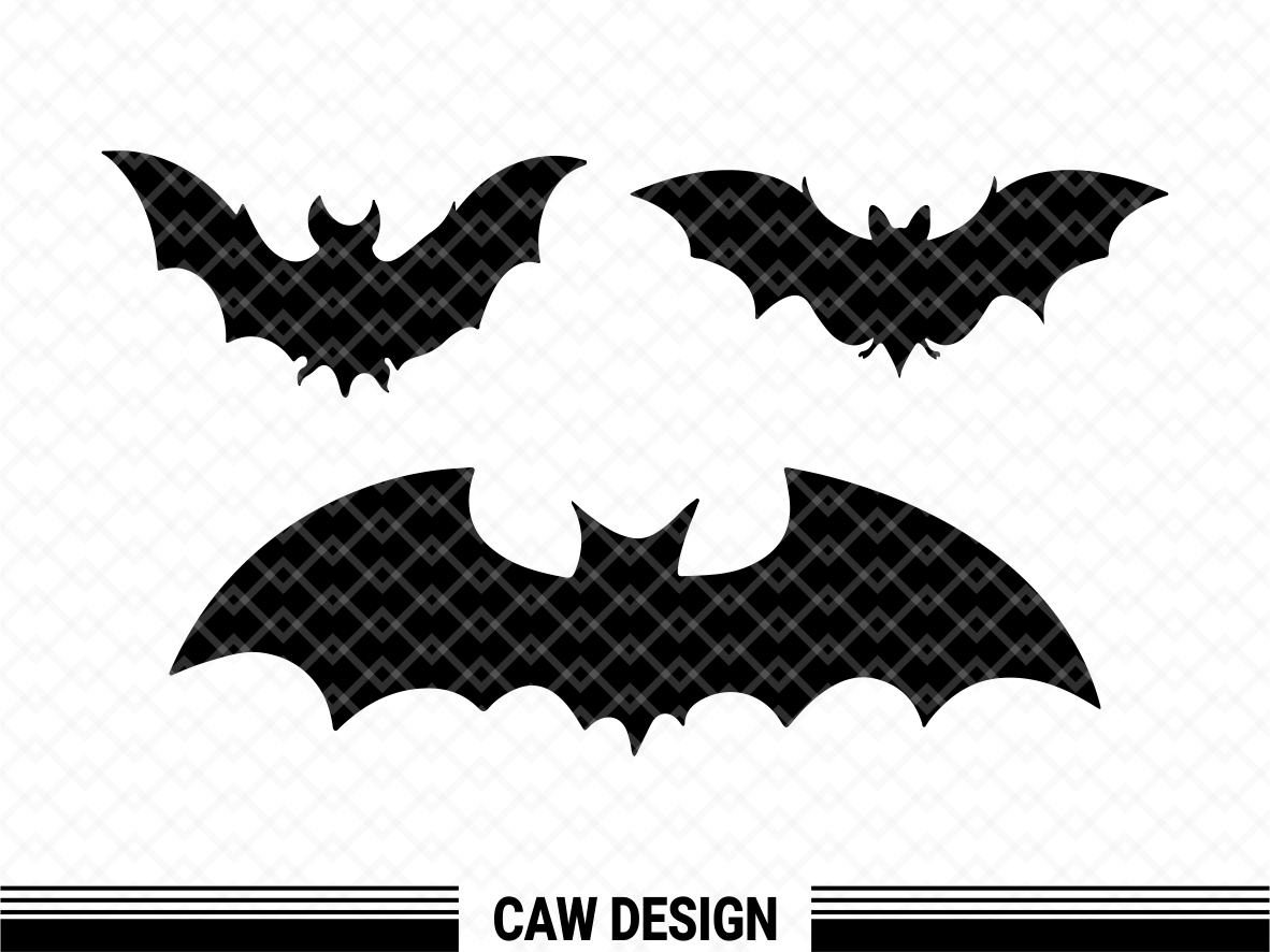 Bats Silhouette Black, Bats Clipart, SVG Image Vectorency