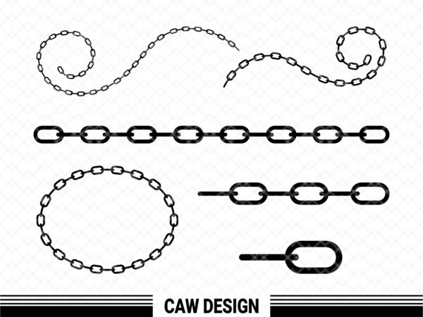 Chain Vector Graphic Chain Circle SVG Cut File Cricut | Vectorency