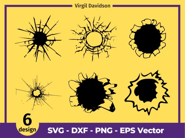 Bullet Holes SVG, Bullet Holes Clipart | Vectorency