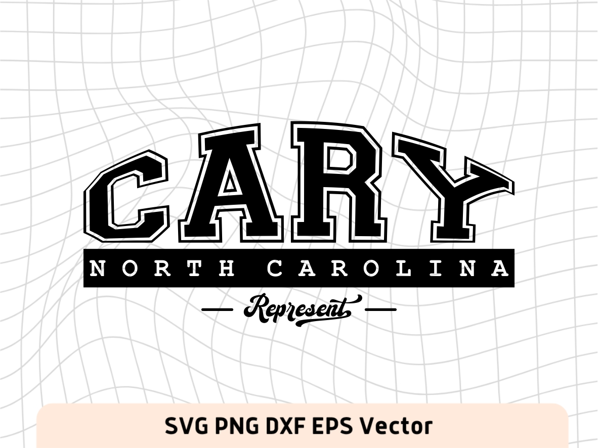 Cary North Carolina SVG Vectorency