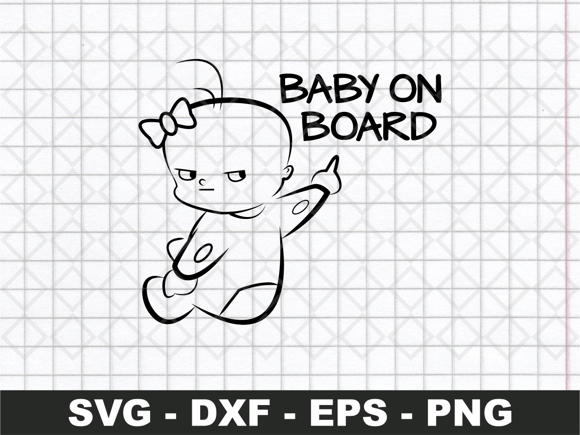 Baby On Board Decal Sticker SVG Vectorency