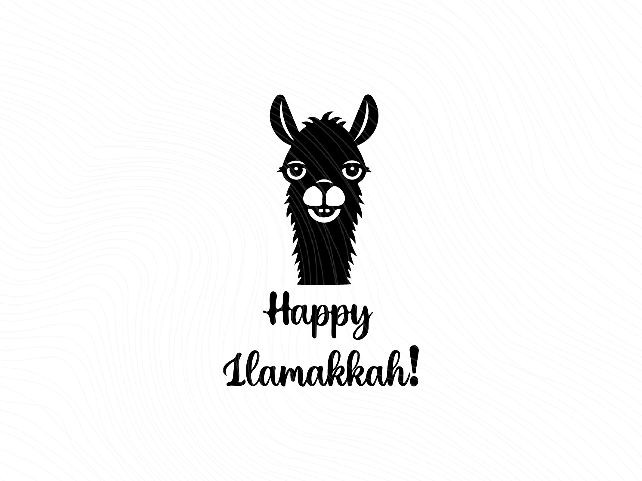 Happy Llamakkah SVG, Happy Hanukkah | Vectorency