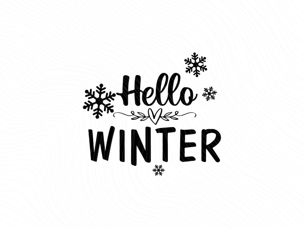 Hello Winter SVG Cricut File | Vectorency