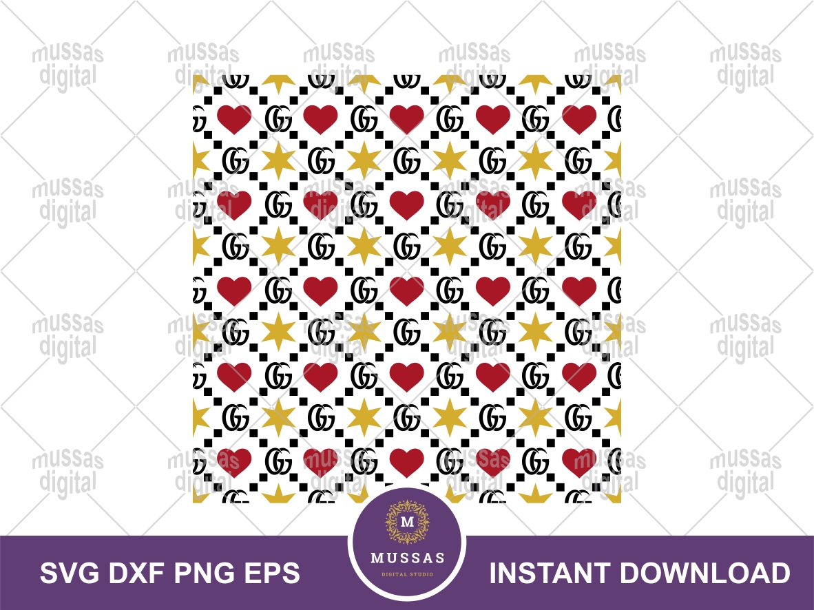 Gucci Valentine Pattern SVG Vectorency
